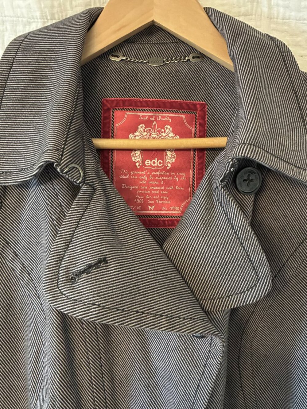 EDC for ESPRIT Fall Cotton Coat Women's Size M